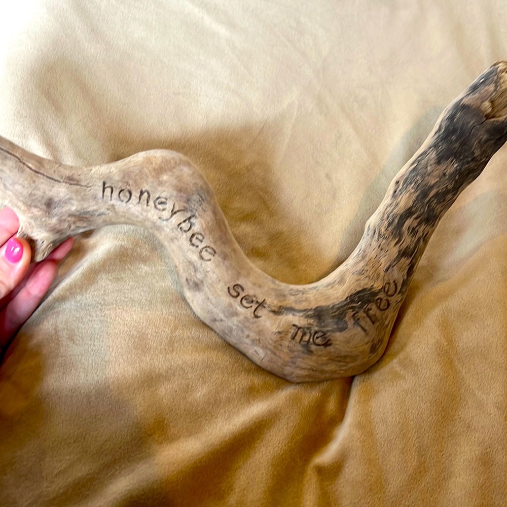 “Honeybee set me free” driftwood